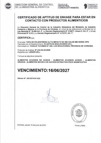 Pote y Tapa PP Cristal, Blanco y Sin Pigmentar